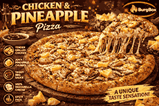 9 Inch Chicken And Pineapple Pizza