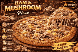 9 Inch Ham And Mushroom Pizza