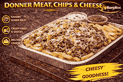 Donner Meat , Chips & Cheese