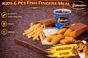 Kids 6 Pcs Fish Fingers Meal