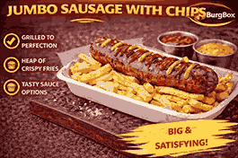Jumbo Sausage With Chips